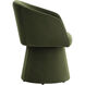Etta Moss Green Swivel Dining Armchair in Copley Cognac